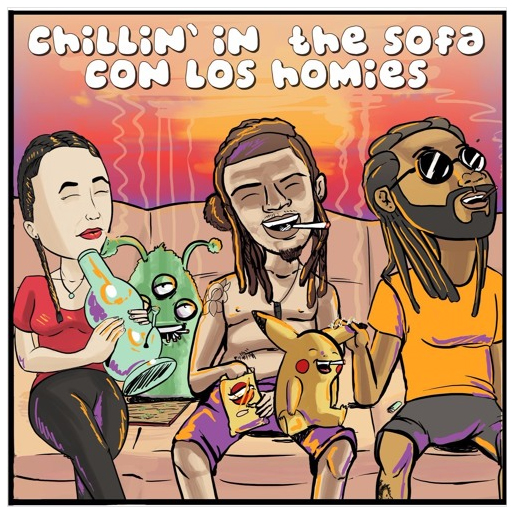 chilling in the sofa